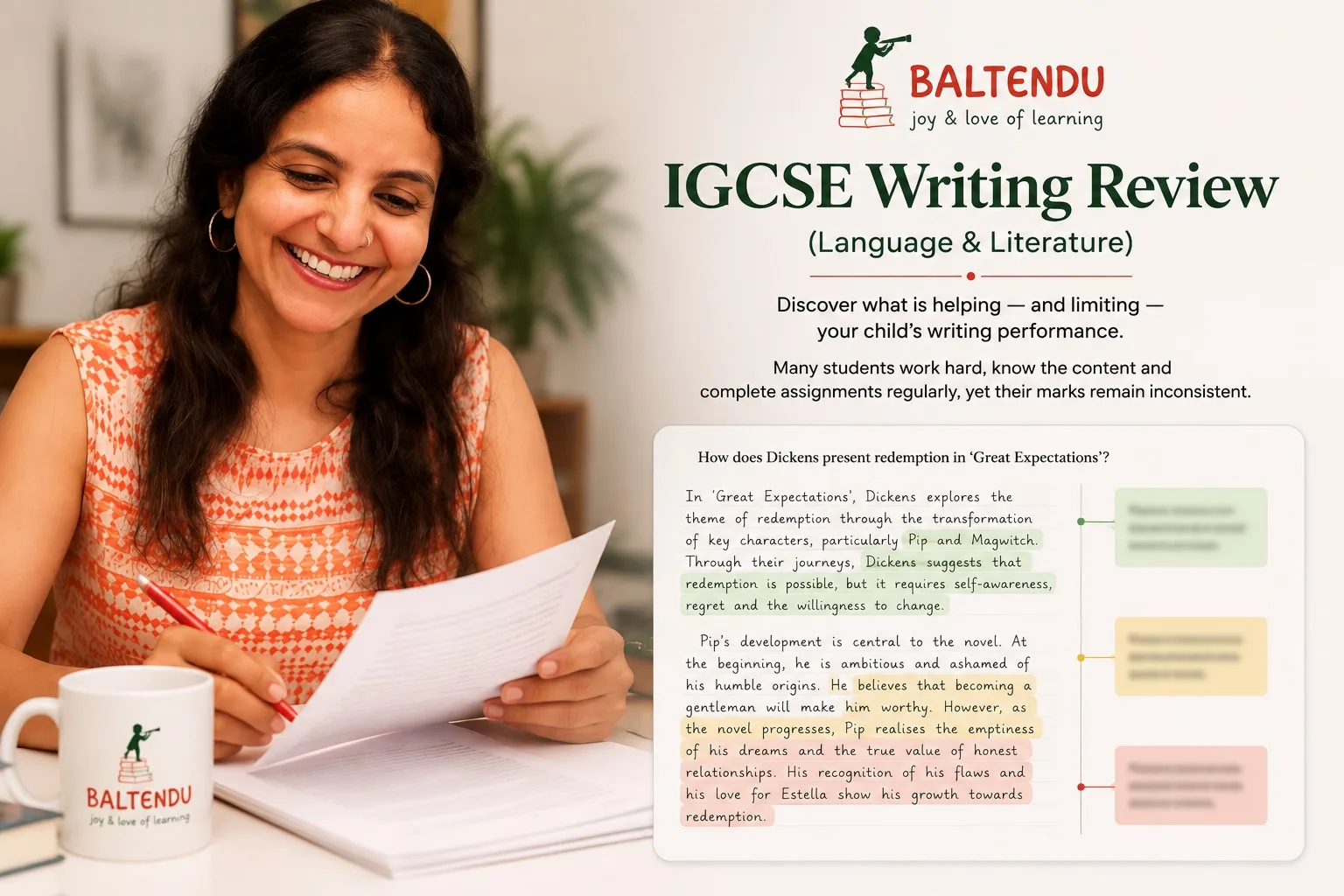 Shalini Nahata — Personalised IGCSE Writing Review